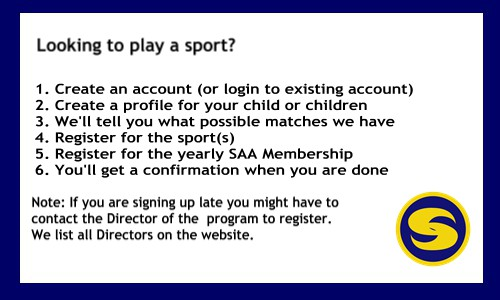 Sign up to play for the SAA